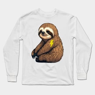 sloth flash tattoo Long Sleeve T-Shirt